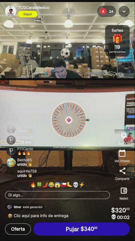 Ruleta de sobres coleccionables