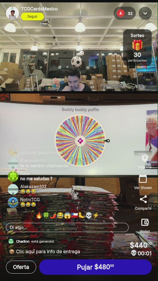 Sobres Pokémon JCC a subasta