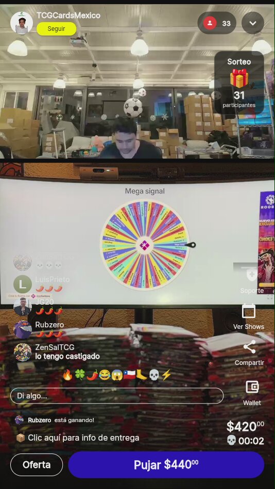 Rueda de la fortuna TCGCardsMexico