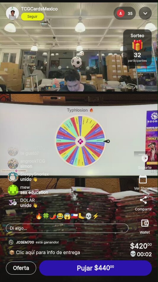 Ruleta Pokémon con Typhlosion