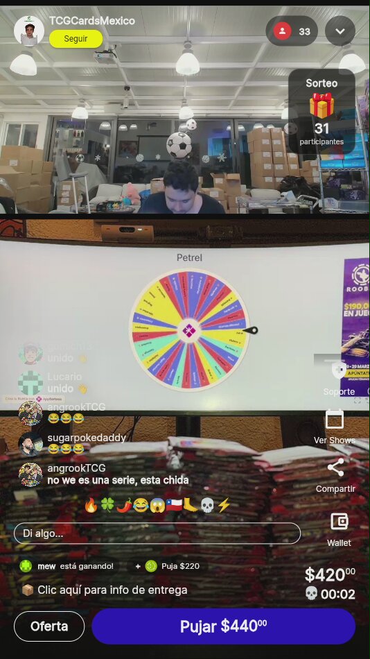 Sorteo en vivo TCGCardsMexico