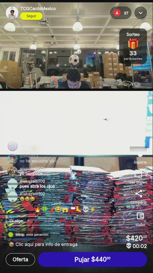 Ruleta de sorteo TCG Cards