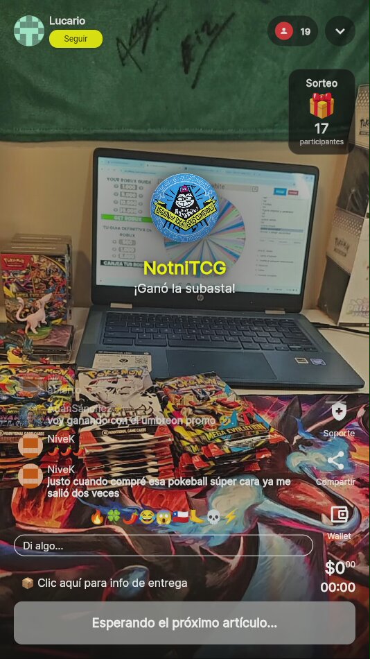 Sobre sellado de Pokémon TCG