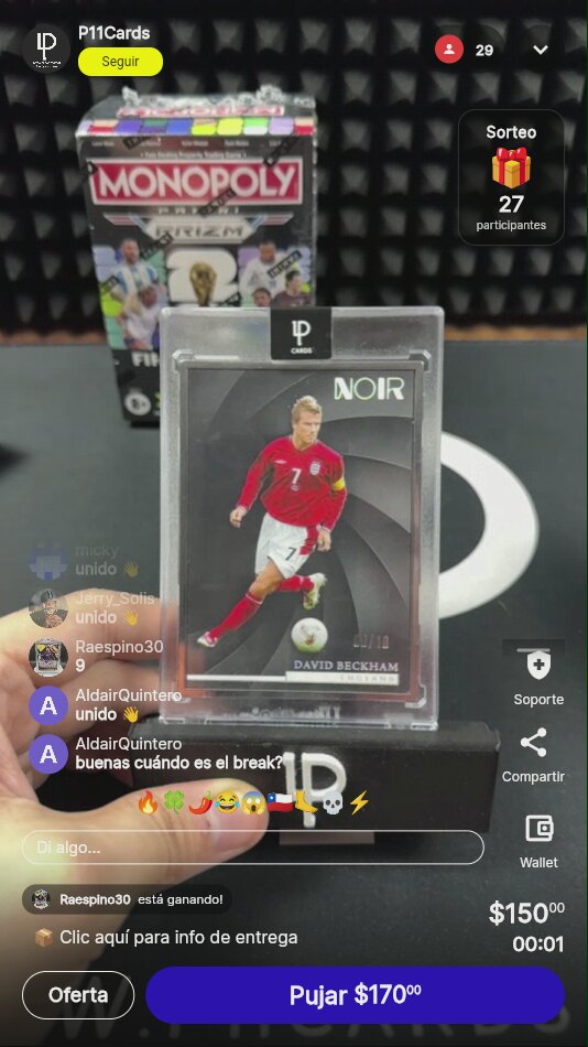 Beckham Noir Spotlight Autograph Card