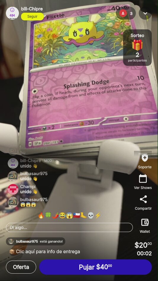 Carta Pokémon Flittle Surging Sparks