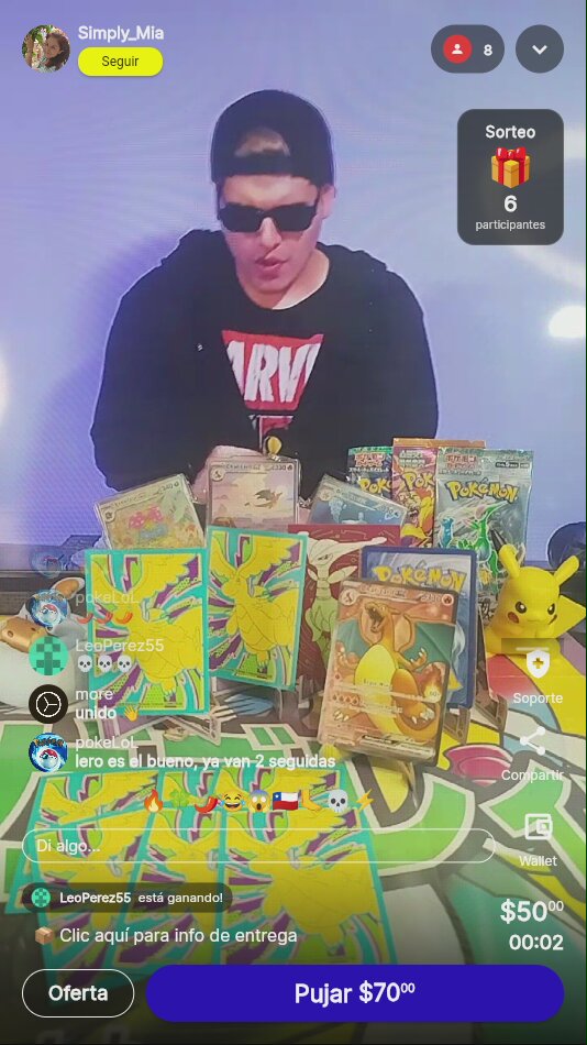 Carta Pokémon Charizard subasta