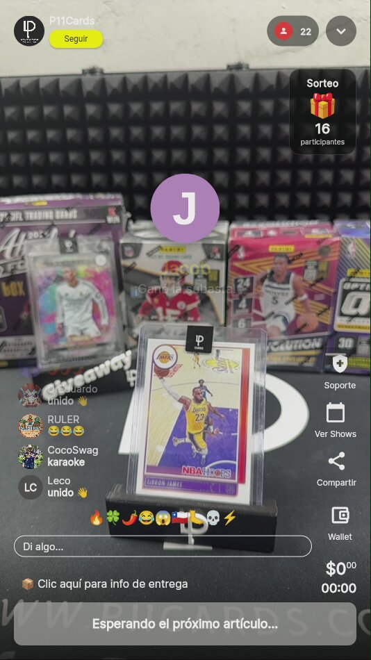 Carta LeBron James NBA Hoops