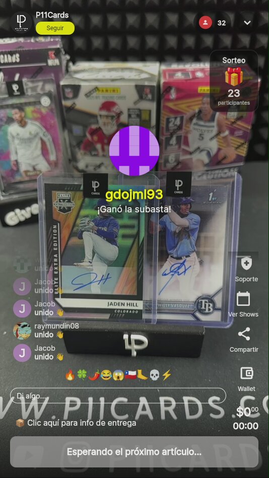 Autógrafos Béisbol: Hill y Vásquez