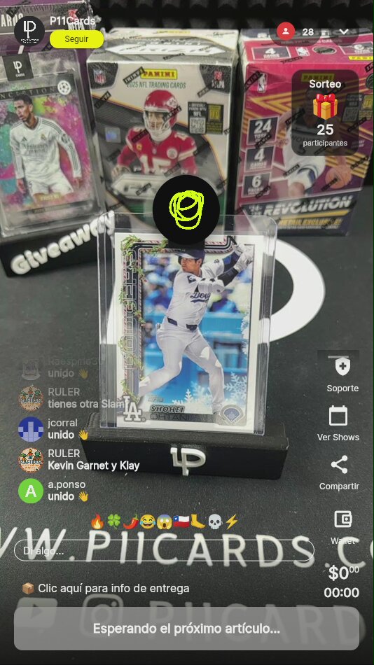 Shohei Ohtani tarjeta coleccionable