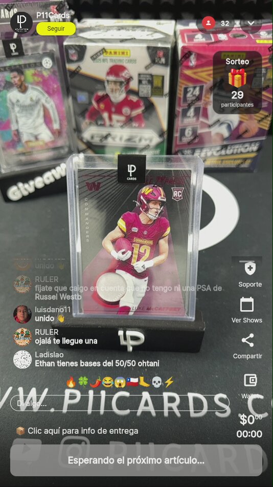 Luke McCaffrey RC Washington Commanders