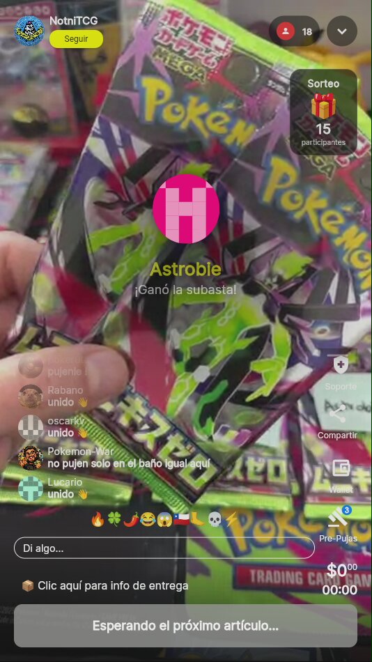 Dos sobres Pokémon Nígil Cero