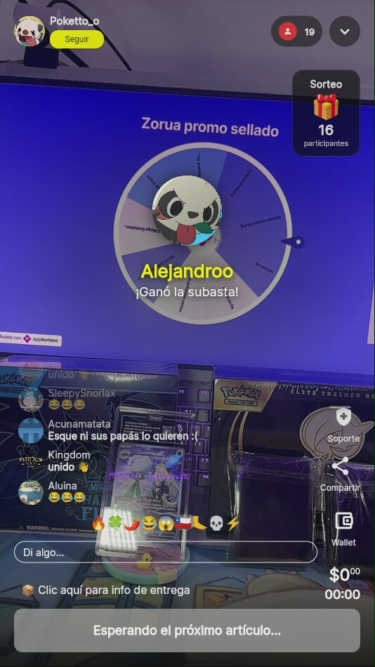 Ruleta Pokémon con Zorua Promo