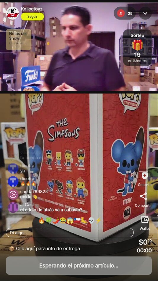 Funko Pop Itchy autografiado Simpsons