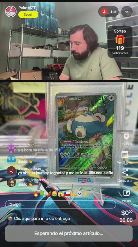 Carta Pokémon Snorlax PSA Graded