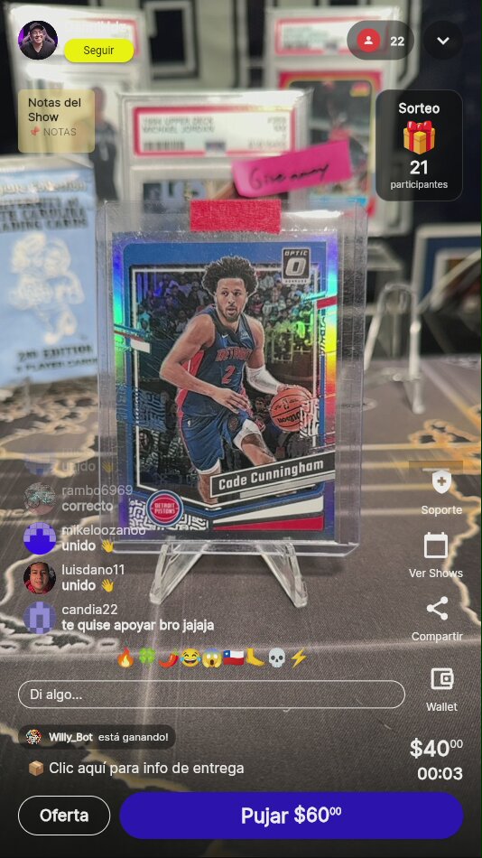 Cade Cunningham Optic Rookie Card