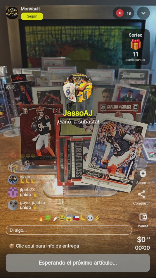 Tarjeta Panini Instant Joe Burrow