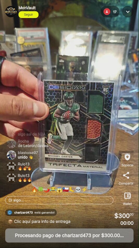 Michael Carter Obsidian Trifecta Material