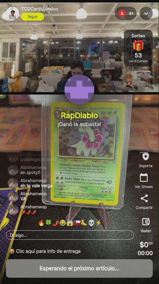 Carta Pokémon Meganium Neo Genesis