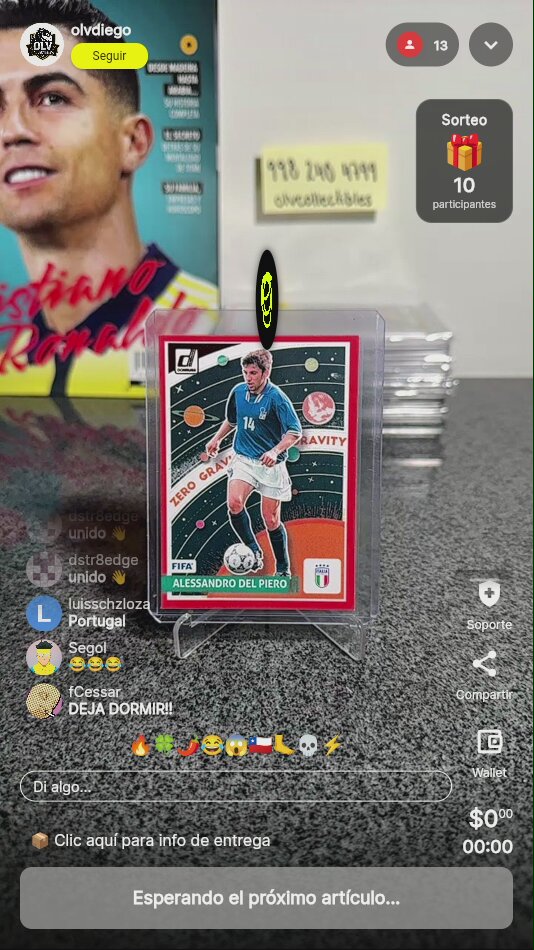 Del Piero Donruss Zero Gravity