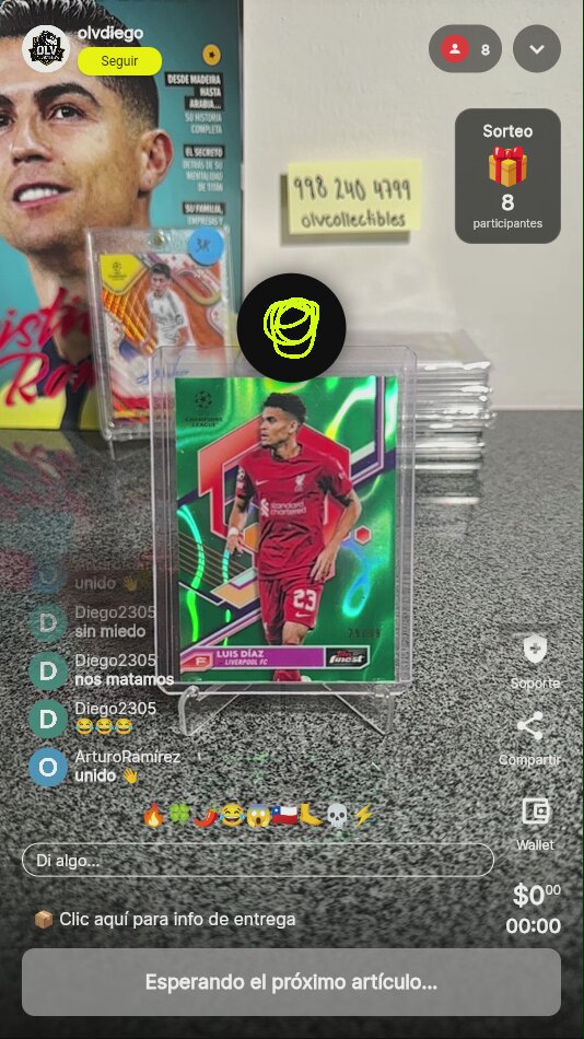 Luis Díaz Topps Finest Numerada